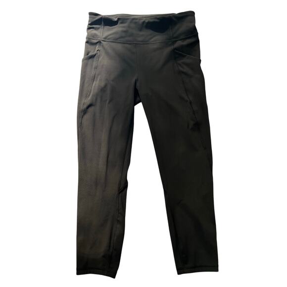 Lululemon Time To Sweat Crop *23" Dark Olive Size 8 - Picture 3 of 12